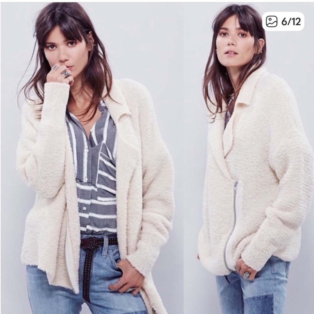 Free People Wool Zip Jacket